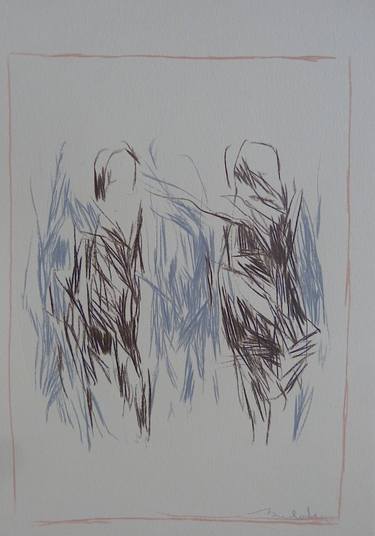 Original Minimalism People Drawings by Frederic Belaubre