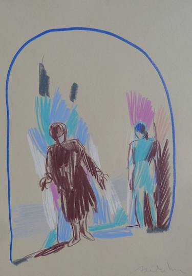 Original Minimalism People Drawings by Frederic Belaubre