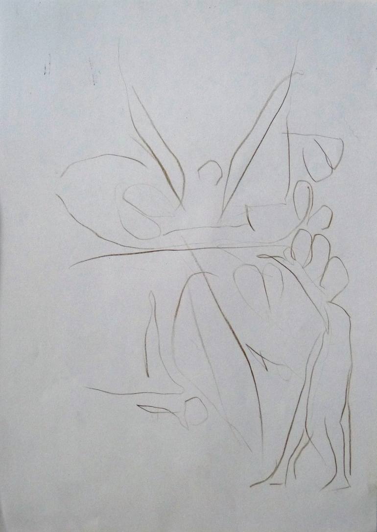 Original Figurative Botanic Drawing by Frederic Belaubre