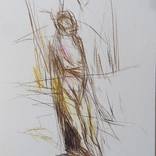 The woman, pencil sketch by Frederic Belaubre