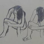 The nude study, life sketch on two sides (ESA) by Frederic Belaubre