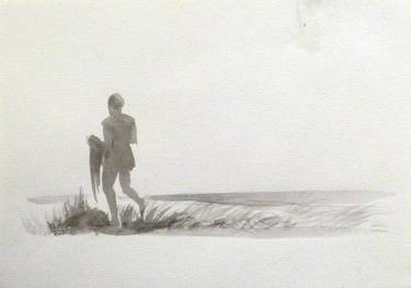 Print of Figurative Beach Drawings by Frederic Belaubre
