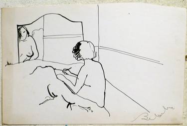 Original Figurative Nude Drawings by Frederic Belaubre