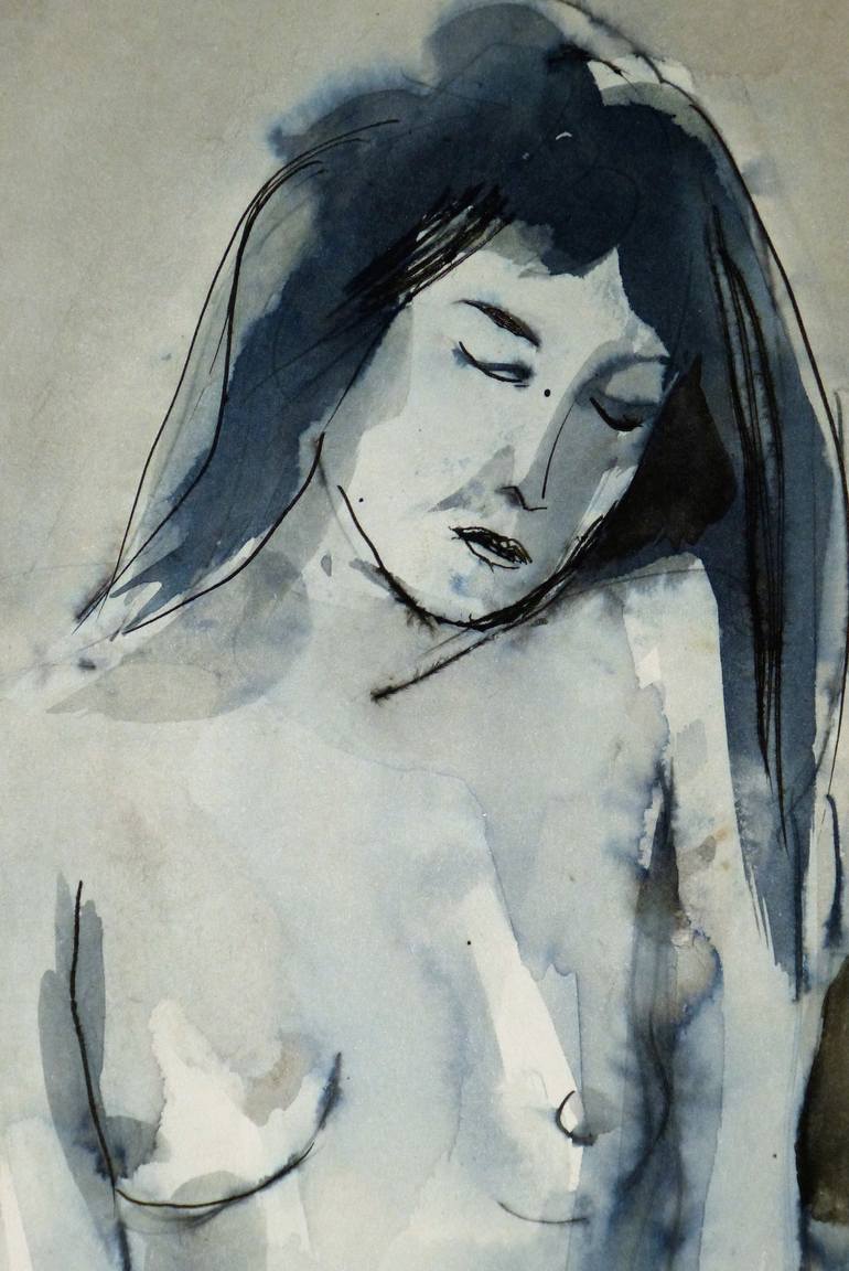 Original Figurative Nude Painting by Frederic Belaubre