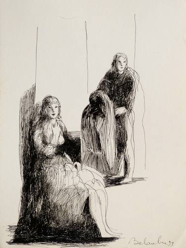 Print of Figurative People Drawings by Frederic Belaubre