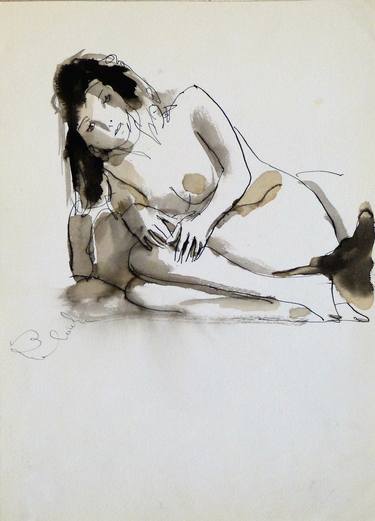 Print of Figurative Nude Drawings by Frederic Belaubre