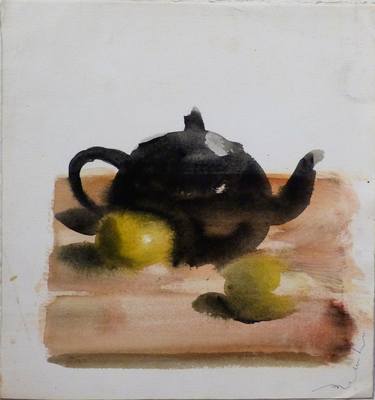 (SOLD) Still Life with Teapot and Lemons thumb
