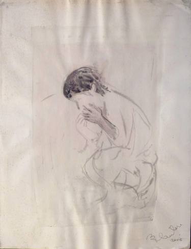 Original Figurative Women Drawings by Frederic Belaubre