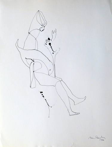 Original Figurative Dogs Drawings by Frederic Belaubre