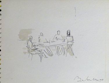 Original Figurative People Drawings by Frederic Belaubre