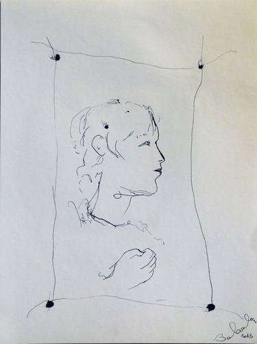 Original Figurative Women Drawings by Frederic Belaubre