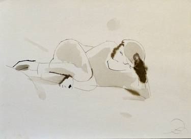 Original Figurative Women Drawings by Frederic Belaubre