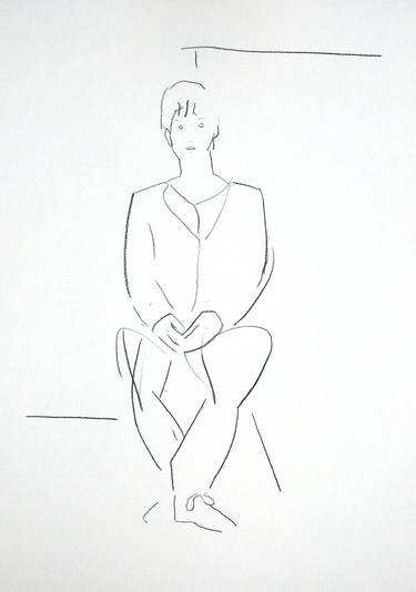 Original Figurative Women Drawings by Frederic Belaubre