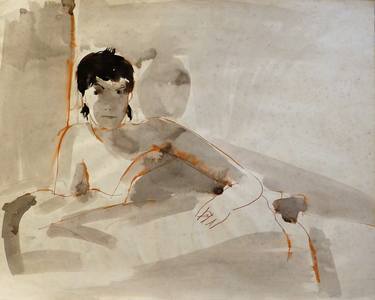 Original Figurative Nude Drawings by Frederic Belaubre