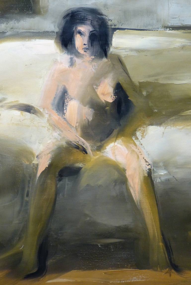 Original Fine Art Nude Painting by Frederic Belaubre