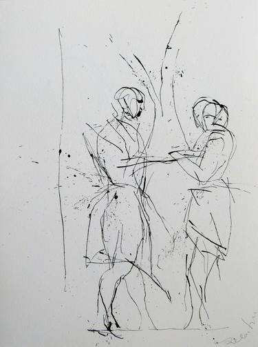 Print of Figurative People Drawings by Frederic Belaubre