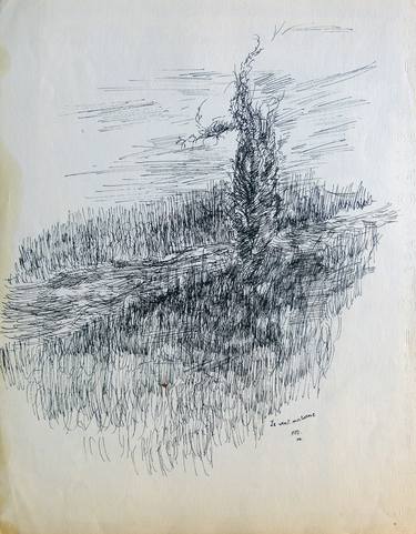 Print of Landscape Drawings by Frederic Belaubre