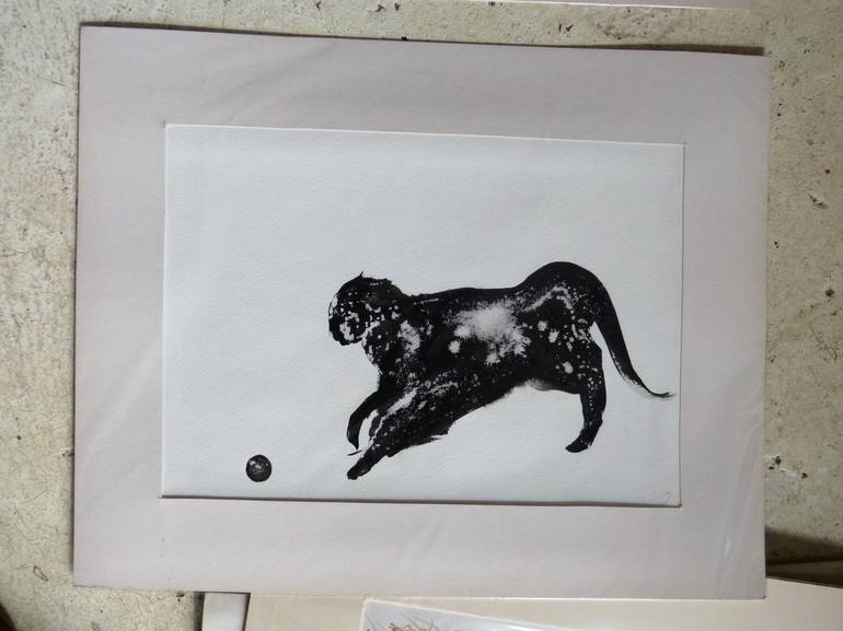 Original Cats Drawing by Frederic Belaubre