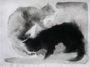 Print of Figurative Cats Drawings by Frederic Belaubre