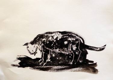 Original Figurative Cats Drawings by Frederic Belaubre