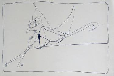 Original Figurative Erotic Drawings by Frederic Belaubre