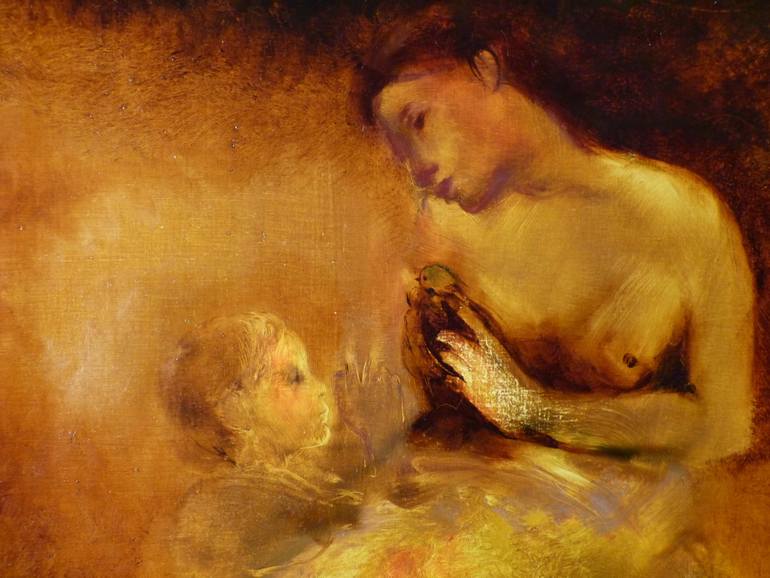 Original Figurative Children Painting by Frederic Belaubre