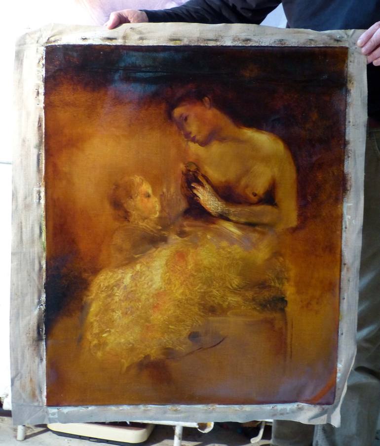 Original Figurative Children Painting by Frederic Belaubre