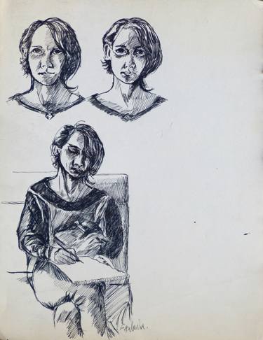 Original Documentary Women Drawings by Frederic Belaubre