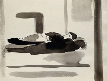 Original Figurative Women Drawings by Frederic Belaubre