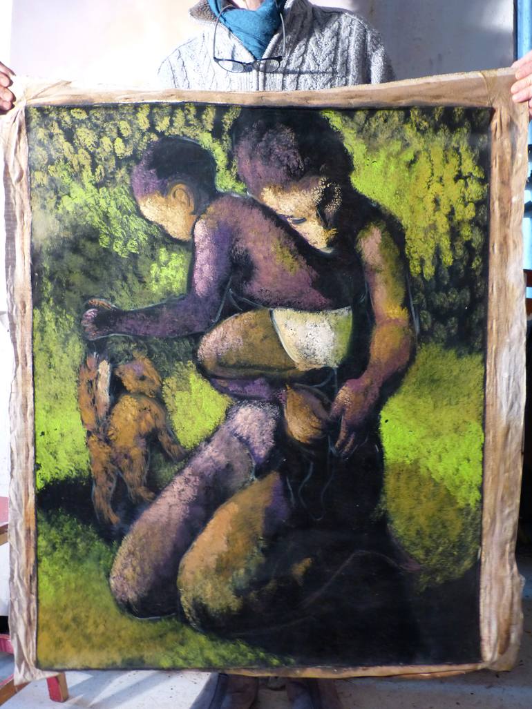 Original Figurative Children Painting by Frederic Belaubre
