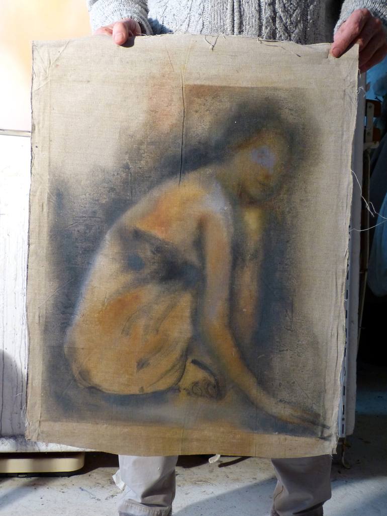 Original Figurative Nude Painting by Frederic Belaubre