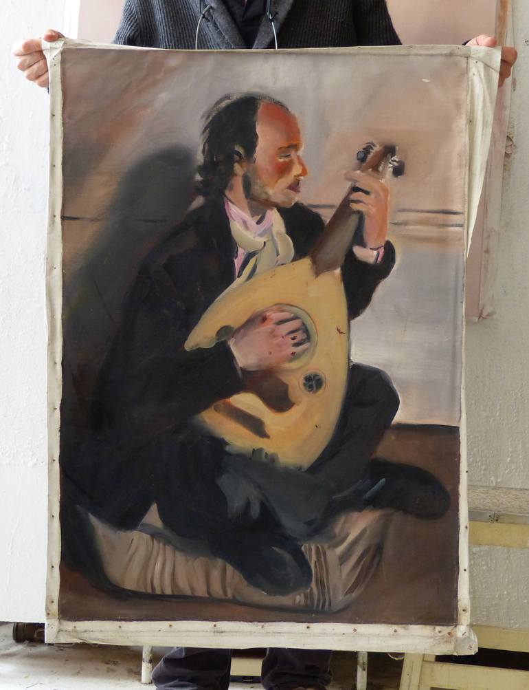 Original Figurative Music Painting by Frederic Belaubre