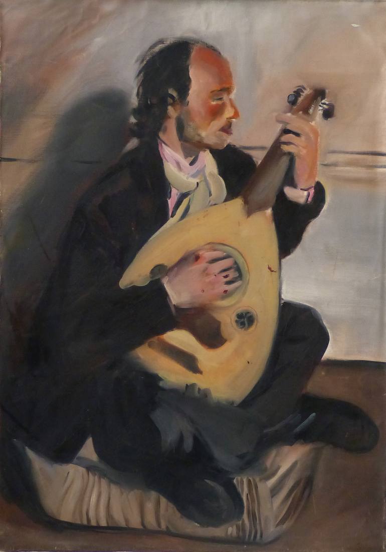 Original Figurative Music Painting by Frederic Belaubre