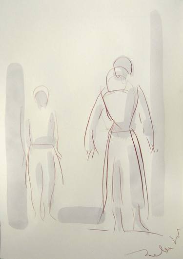 Print of Figurative People Drawings by Frederic Belaubre