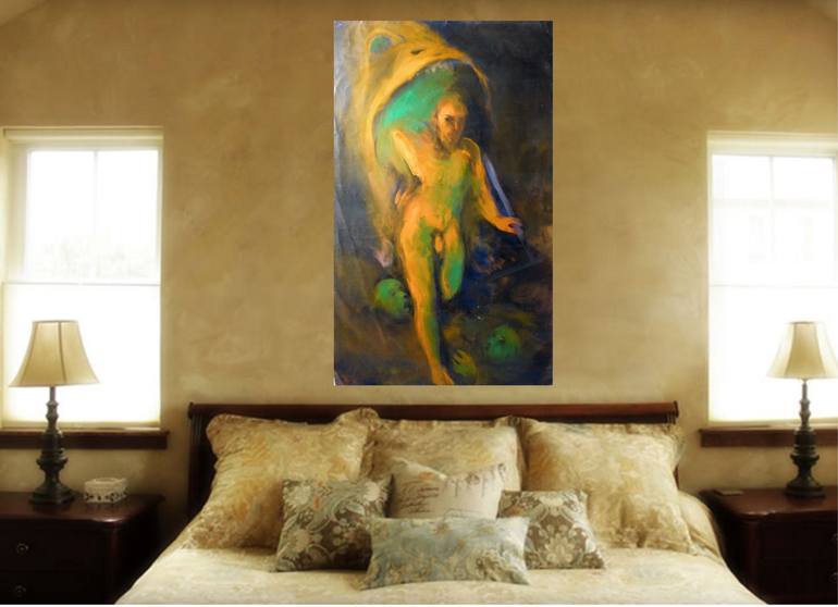 Original Classical mythology Painting by Frederic Belaubre