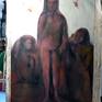Oil painting on canvas, will be sent unmounted, as seen on the second photo. Dimensions 130x89 cm not counting the margins.