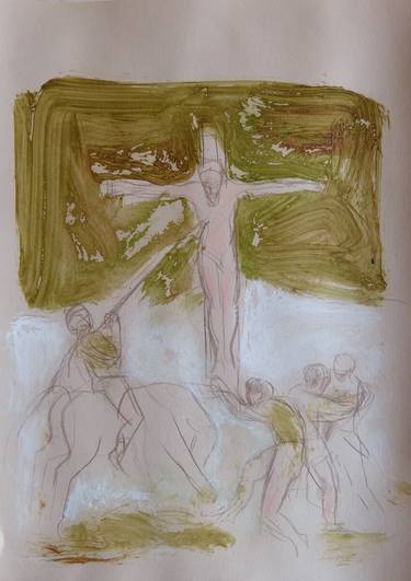 Original Figurative Religion Drawings by Frederic Belaubre