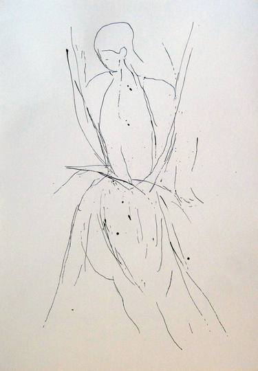 Original Abstract Women Drawings by Frederic Belaubre
