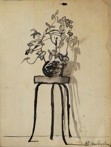 Original Still Life Drawings by Frederic Belaubre