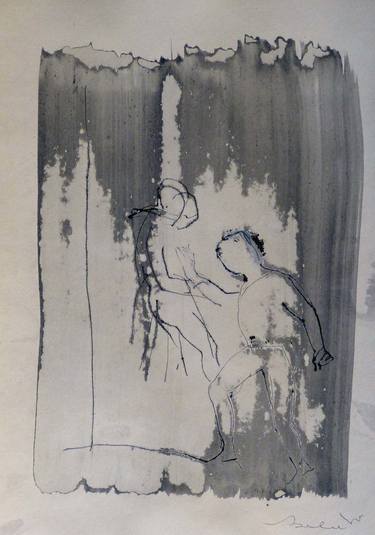 Original Expressionism People Drawings by Frederic Belaubre