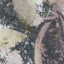 Large size ink drawing on grey paper, spontaneous expression