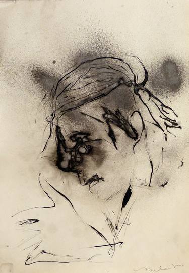 Original Figurative Portrait Drawings by Frederic Belaubre