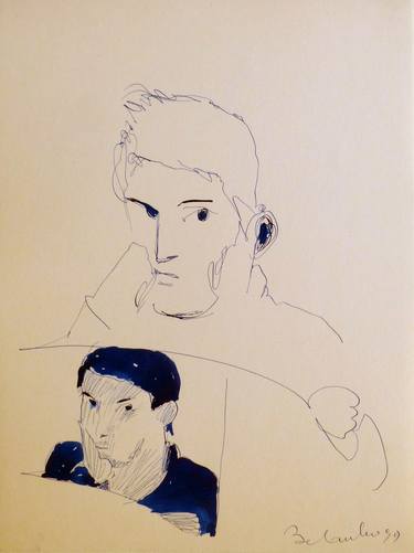 Original Documentary Portrait Drawings by Frederic Belaubre