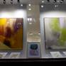 Original drawing, acrylic on paper. Additional photos show drawings from the same series displayed in a gallery.