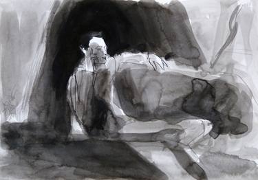 Original Figurative Portrait Drawings by Frederic Belaubre