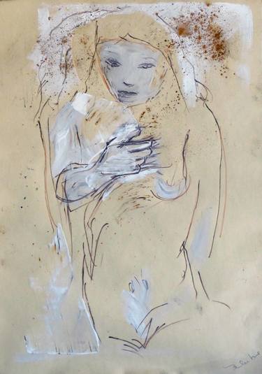 Original Expressionism Nude Drawings by Frederic Belaubre