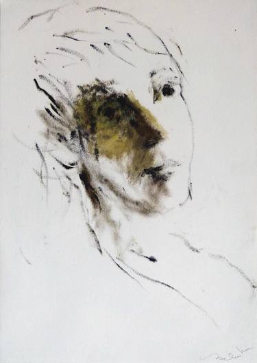 Original Expressionism Portrait Drawings by Frederic Belaubre