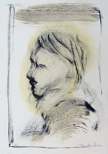 Original Figurative Portrait Drawings by Frederic Belaubre