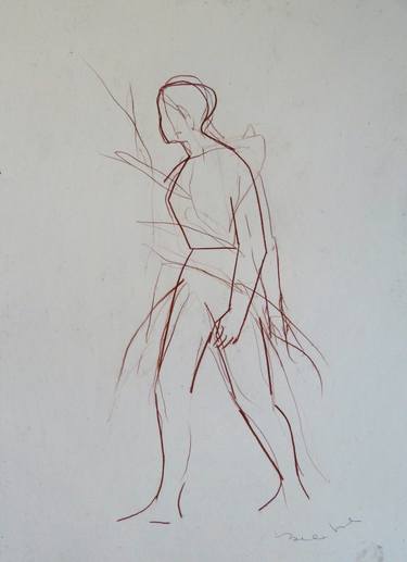 Original Figurative People Drawings by Frederic Belaubre