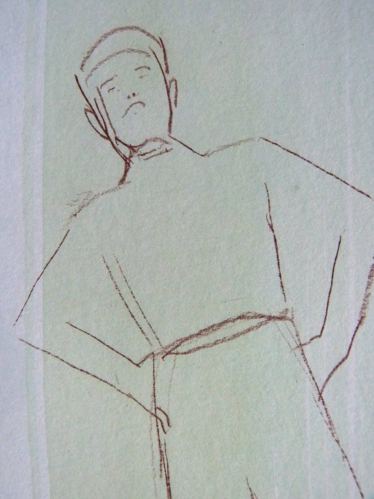 Original Minimalism People Drawing by Frederic Belaubre